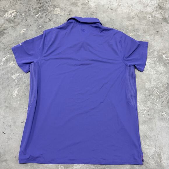 G Fore Shirt Mens Large Purple Solid Golf Polo Performance Stretch Palm Beach - Picture 9 of 9
